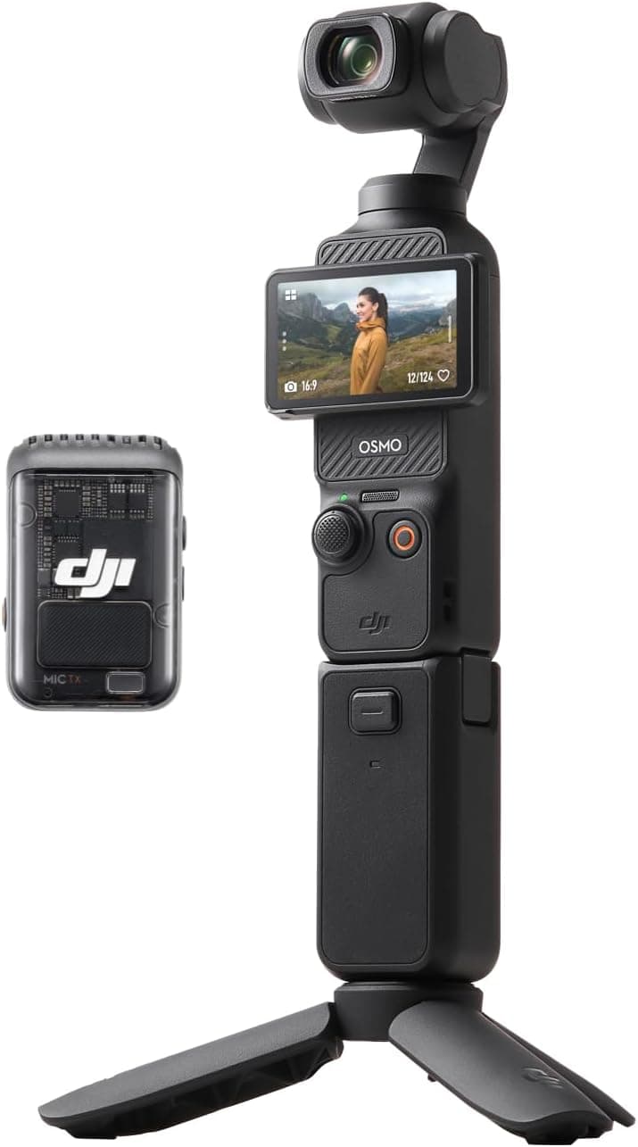 DJI Osmo Pocket 3 Creator Combo, Vlogging Camera with 1'' CMOS &amp; 4K/120fps Video, 3-Axis Stabilization, Face/Object Tracking, Fast Focusing, Mic Included for Clear Sound, Small Camera for Photography: Amazon.co.uk: Electronics &amp; Photo