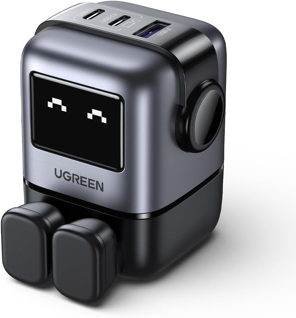 UGREEN Uno Charger 65W USB C Charger Nexode 3-Port GaN Fast Charger Plug Type C Power Adapter Compatible with MacBook Pro, iPhone 17 Pro/Air/17/16/15, Galaxy S24/S23, Pixel 9, Steam Deck, (Black): Amazon.co.uk: Computers &amp; Accessories