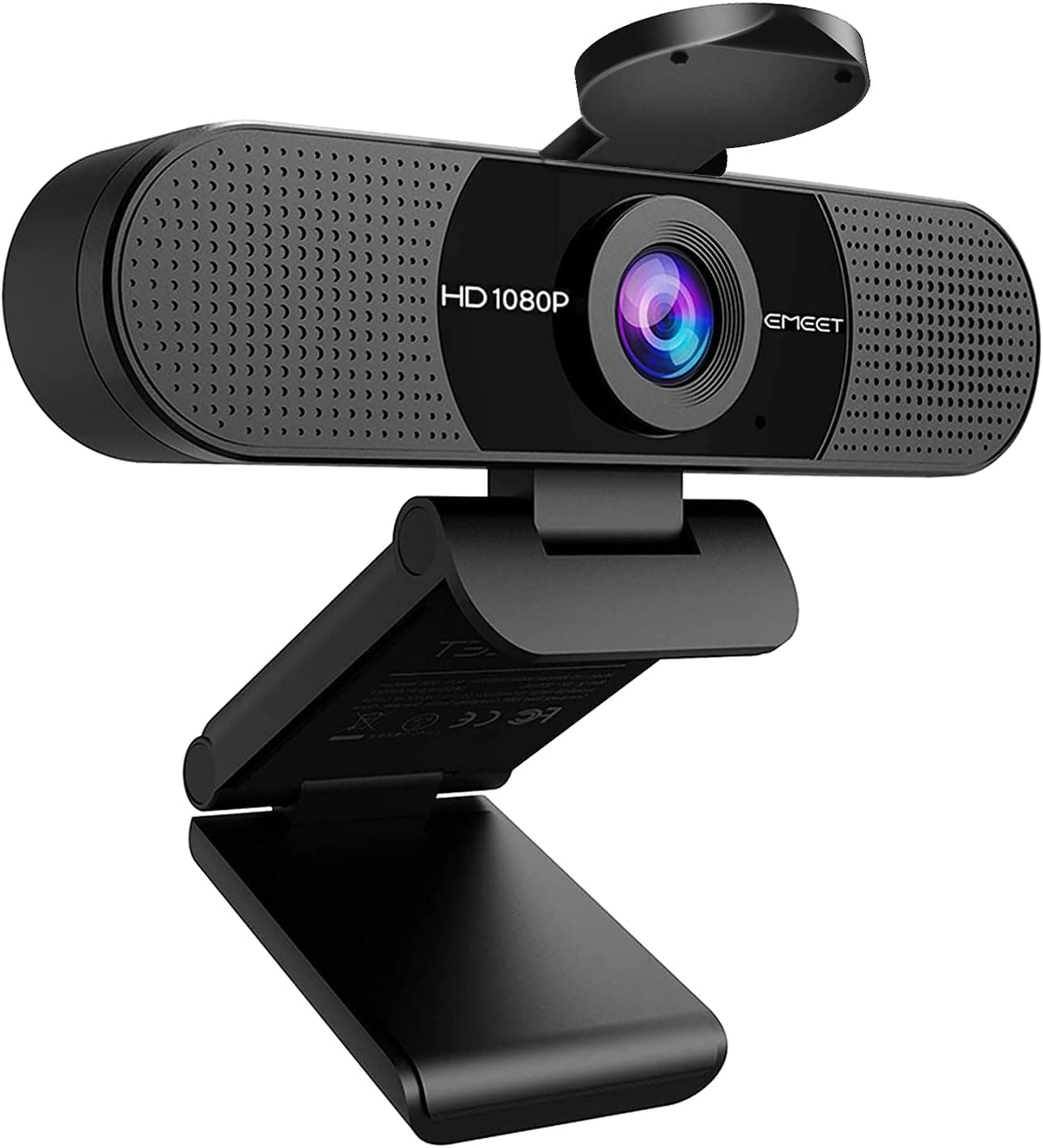 EMEET 1080P Webcam with Microphone, C960 Web Camera, 2 Mics Streaming Webcam with Privacy Cover, 90°View Computer Camera, Plug&amp;Play USB Web Cam for Calls/Conference, Zoom/Teams/YouTube, Laptop/Desktop