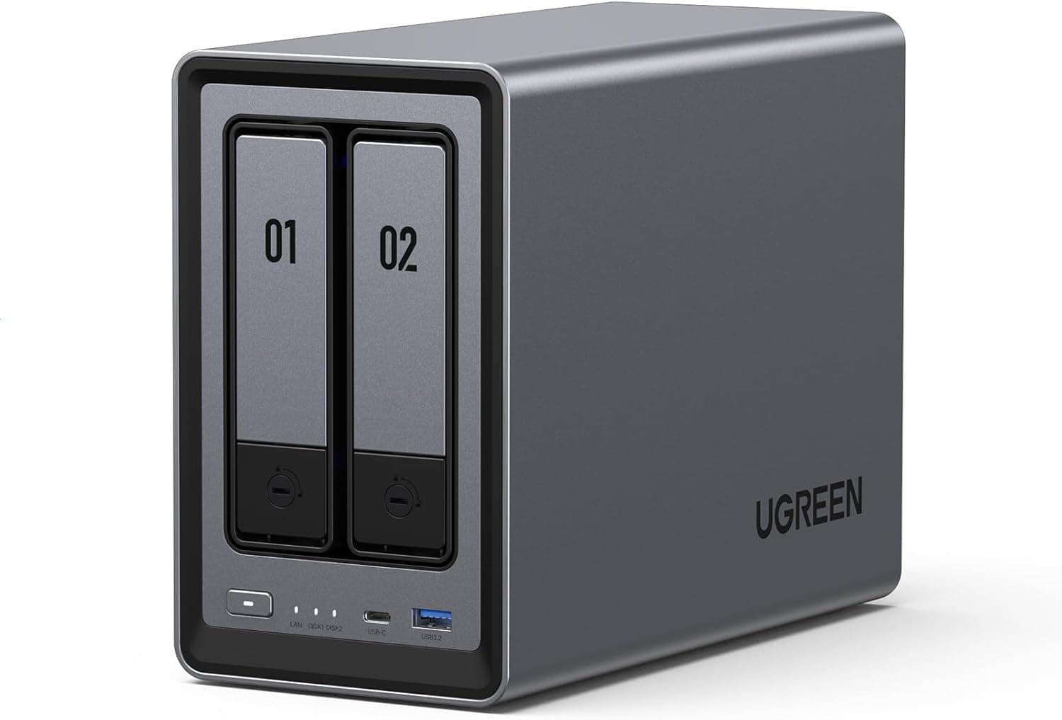 UGREEN NASync DXP2800 2-Bay Desktop NAS, Intel N100 Quad-core CPU, 8GB DDR5 RAM, 2.5GbE, 2 * M.2 NVMe Slots, 4K HDMI, Network Attached Storage (Diskless) (DXP2800)