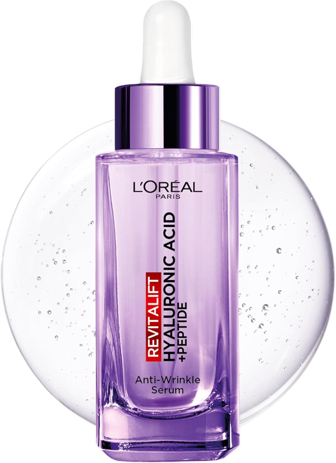 L'Oréal Paris Hyaluronic Acid Serum, Revitalift Filler, 1.5% Pure Concentrated Micro-Epidermic Hyaluronic Acid], Dropper Serum, Intensely Hydrates &amp; Replumps, Visibly Reduces Fine Lines &amp; Wrinkles
