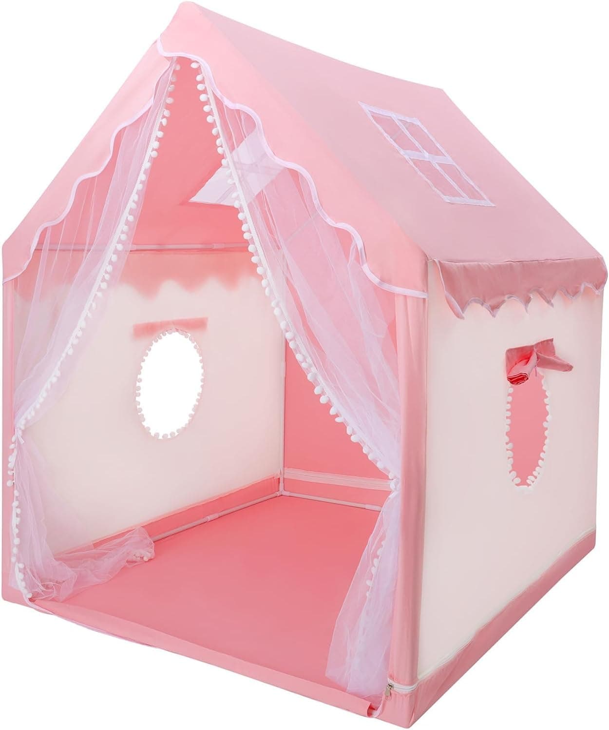 Play Tent for Children, Indoor and Outdoor Playhouse, Large Pink Princess Castle for Girls with Windows, Kids Tent Gifts for Girls 120 × 100 × 130 cm