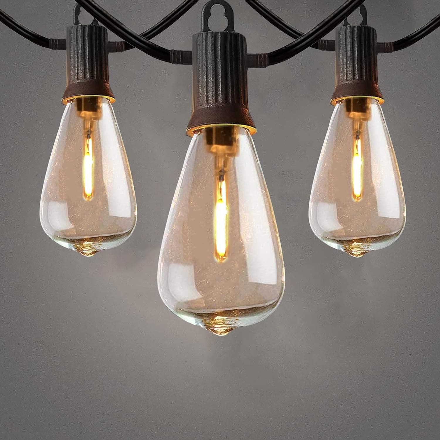 ZOTOYI Outdoor String Lights Mains Powered, 30M Garden String Lights with 40+2 Pcs LED Filaments Vintage Bulbs, Waterproof IP65 2700K Warm White for Patio Outside Party Wedding Backyard Terrace