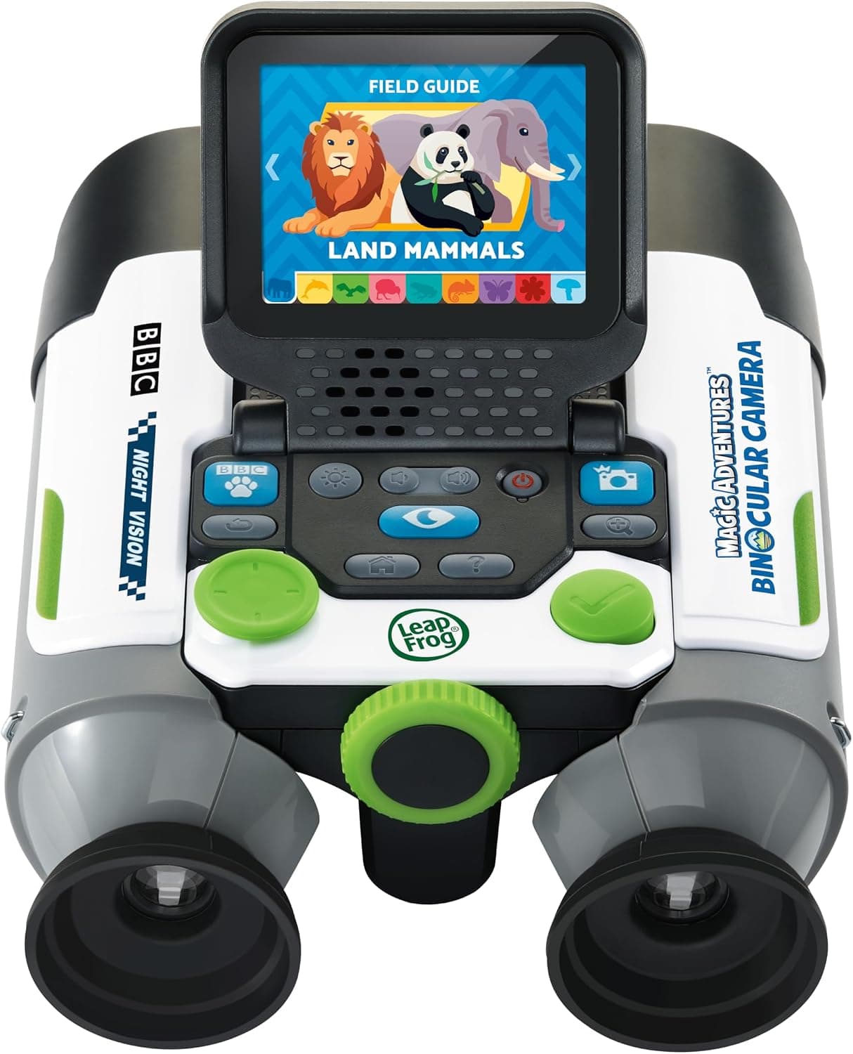 LeapFrog Magic Adventures Binocular Camera, Real Interactive Binoculars with Night Vision &amp; Camera with 10X Optical Zoom, Educational BBC Images, Videos &amp; Facts, Toy for 5, 6+ Years, English Version