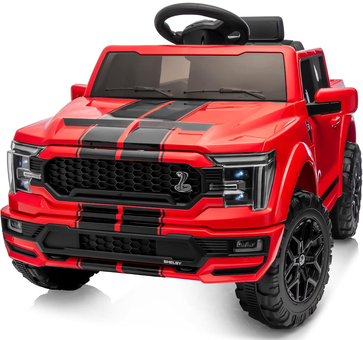 Licensed Ford Shelby F-150 Electric Car for Kids 3-6 Years, 12V Ride on Car