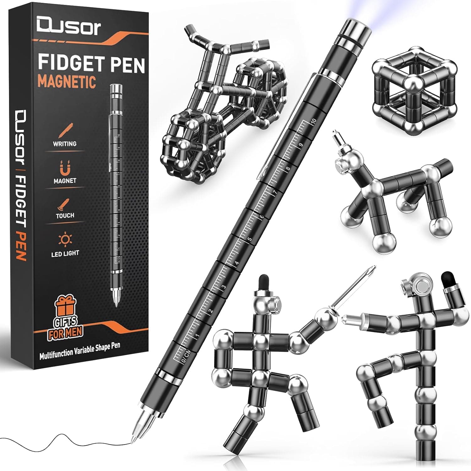 Dusor Gifts for Men Magnetic Fidget Pen, Father s Day Gifts from Daughter/Son, Birthday Gift for Men Women, Presents for Mens Dad, Cool Gadgets for Teenage Girls Boys, School Supplies