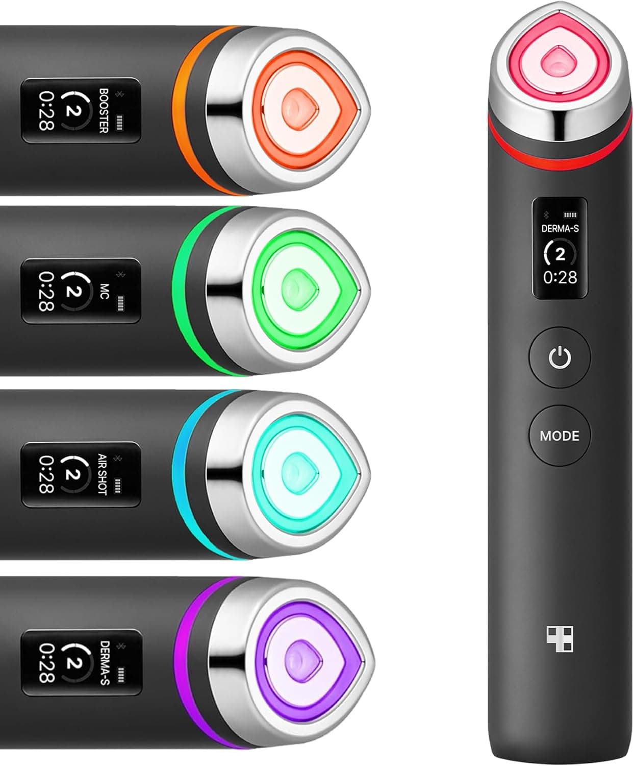 Medicube Age-R Booster Pro - 6-in-1 Total Care LED Therapy Device for Enhanced Absorption, Radiance, Elasticity, Facial Contouring, and Pore Care with 4 Modes - Professional Skincare