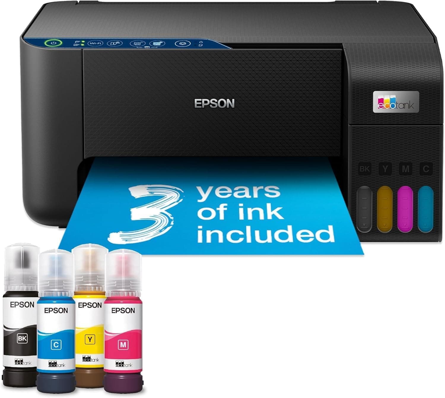 Epson EcoTank ET-2861 Ink Tank Printer | Busy Home Use | Wireless | A4 | Print, Copy, Scan | Includes up to 3 Years of Ink