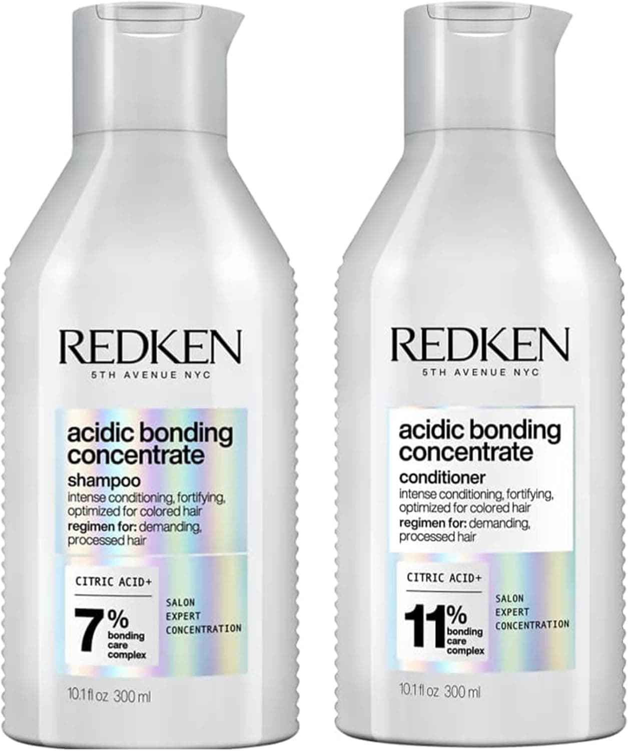 REDKEN Acidic Bonding Concentrate Shampoo and conditioner set, Sulphate Free for a Gentle Cleanse, Strengthens Bonds, Repairs Damage, intensely conditions and protects colour, 300ml