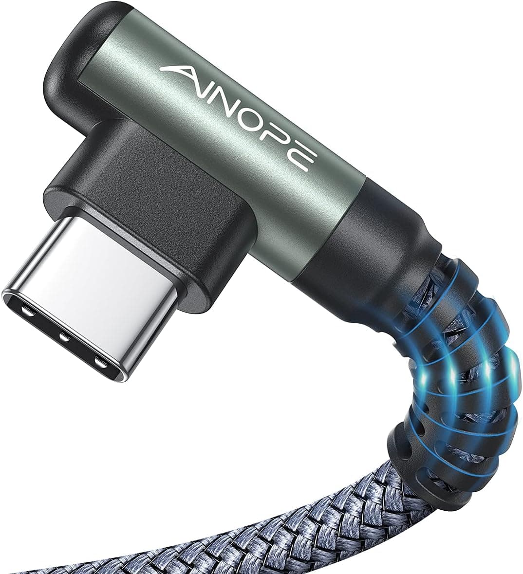 AINOPE USB C Charger Cable - [2-Pack 2M] 3.1A Fast Charger USB C Right Angle USB to USB C Cable Nylon Braided for iPhone 17/16/15 Samsung Galaxy S25 S24 S23 S22, Gifts for Him Men Women: Amazon.co.uk: Computers &amp; Accessories