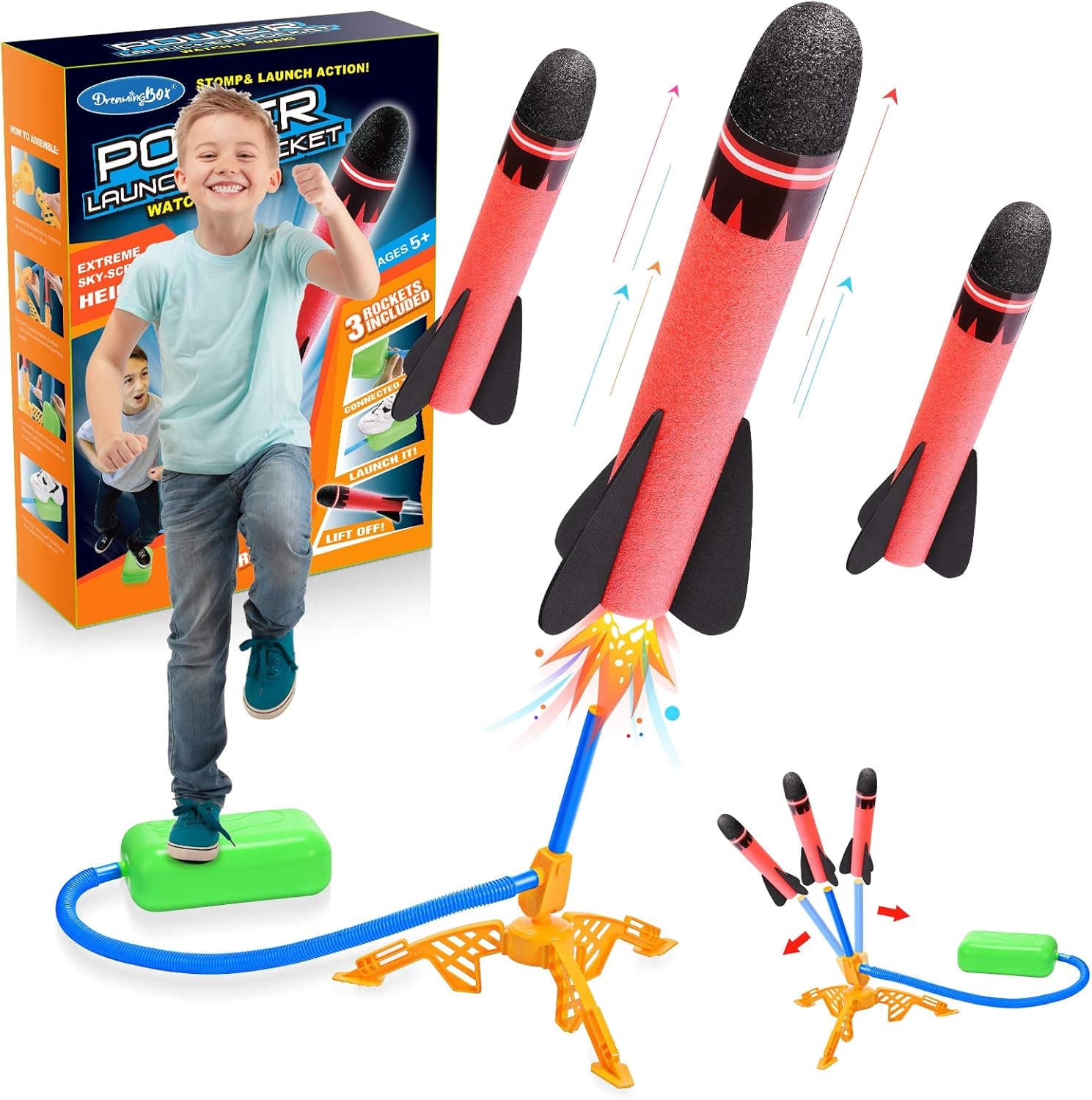 SAITCPRY Boy Toys for 4 5 6 Year Old, Toy Rockets Boys Age 3-9 Girl Gifts for 3-12 Year Old Kids Toy Age 3-5 Boy Gifts Autism Toy Rocket for Kid Outdoor Toys Kid Garden