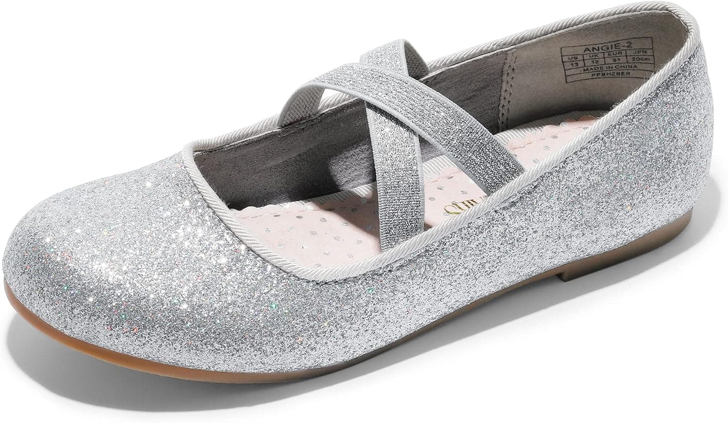 DREAM PAIRS Girl's Ballet Flat Kids Mary Jane Flower Dress Shoes for Wedding Party,Size 11 Little Kid,Silver,Angie-2: Amazon.co.uk: Fashion